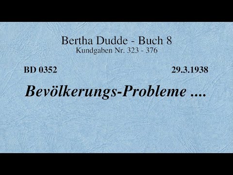 BD 0352 - BEVÖLKERUNGS-PROBLEME ....