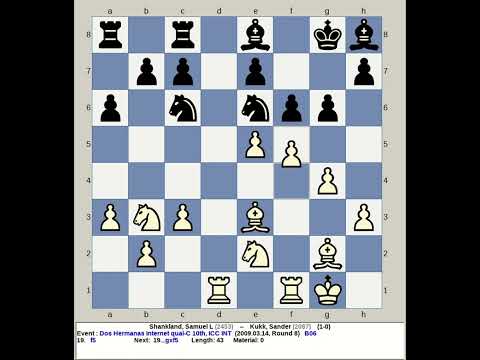 Shankland, Samuel L vs Kukk, Sander | Dos Hermanas Internet Qual C Chess 10th 2009, ICC INT