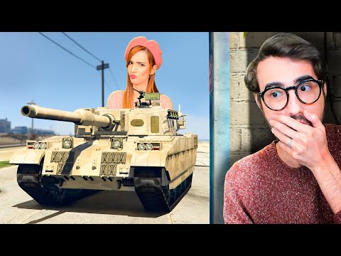 NASCONDINO CON IL CARRO ARMATO A FORT ZANCUDO! - Gta 5