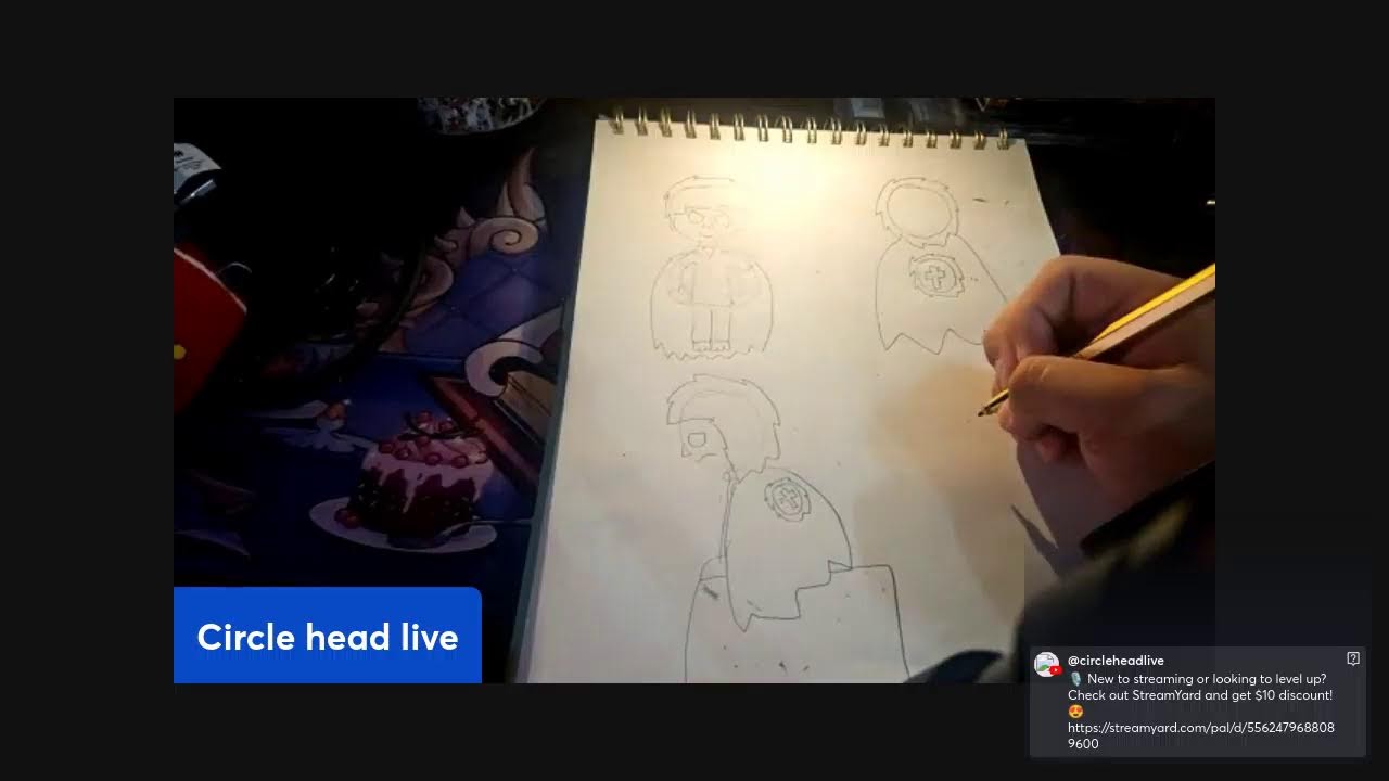 Circle head comic book art style