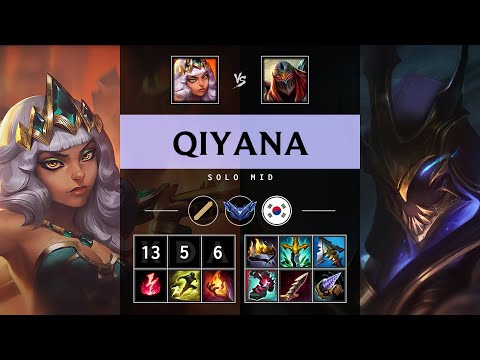 Qiyana Mid vs Zed - KR Diamond Patch 25.S1.3