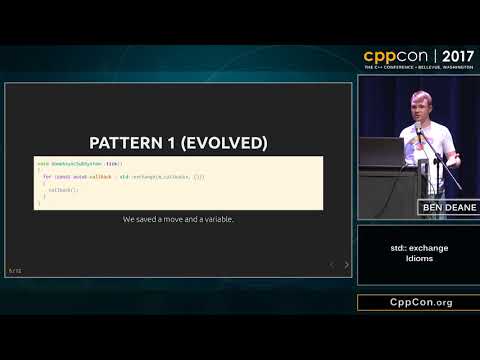 CppCon 2017: Ben Deane “std:: exchange Idioms”