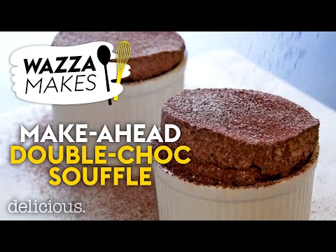 Valentine's Day Make-ahead Double-Choc Souffle | delicious. Australia