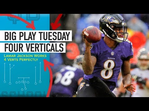 The QBS Logo: Four Verticals with Lamar Jackson and the Ravens