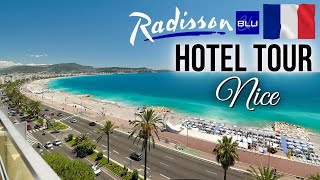 NICE 🇫🇷 RADISSON BLU HOTEL (Radisson Blu Waterfront/Beachfront Hotel & Room Tour