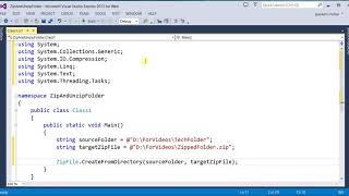 How to zip and unzip folder in C#.Net (code)