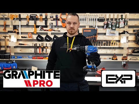 Дрель-шуруповерт аккумуляторная с ударом 2 x 18В, Li-Ion/2,5Aч, чемоданчик GRAPHITE (59GP401) Дрель-шуруповерт аккумуляторная с ударом 2 x 18В, Li-Ion/2,5Aч, чемоданчик GRAPHITE (59GP401)