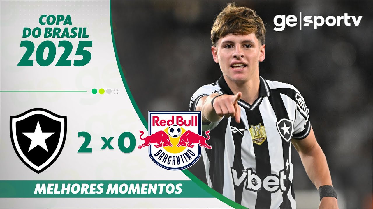 VÍDEO | Gols e melhores momentos da vitória do Botafogo sobre o Red Bull Bragantino pela Copa do Brasil