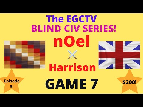 AOE 3 (DE) nOel vs Harrison! Blind Civ Series $200 Match - GAME 7!