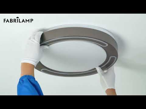 Vídeo de Asher Plafón LED Marrón Regulable con Mando Fabrilamp
