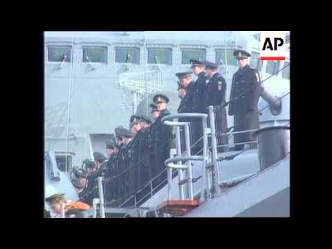 SOUTH KOREA: INCHON PORT: RUSSIAN CRUISER VARYAG DOCKS