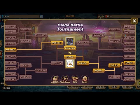 Siege Tournament Halbfinale Malicious vs SaySwagAgain - Mythril vs SW & Chill