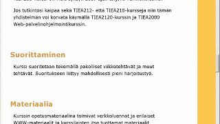 TIEA2120 Web-käyttöliittymien ohjelmointi aloitusluento + javascript-perusteet