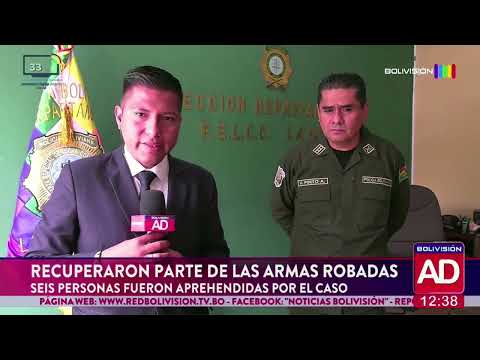 Recuperaron parte de las armas robadas y seis personas fueron aprehendidas por el caso