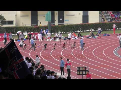2017-2-22 Inter-School Athletics Competition 2016-2017 Divison 1 - 100m Boys A Grade Heat 3