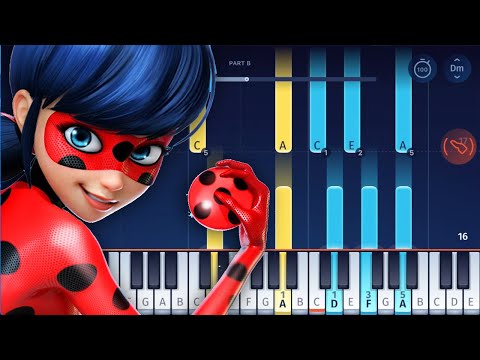 MIRACULOUS LADYBUG - Theme Song - Piano Tutorial / Piano Cover