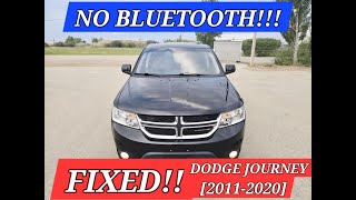 Dodge Journey (2011-2020) BLUETOOTH FIXED FOR GOOD!!Bluetooth Not Working/Bluetooth Issue Fix!