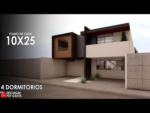 Plano de casa de 10x25 metros