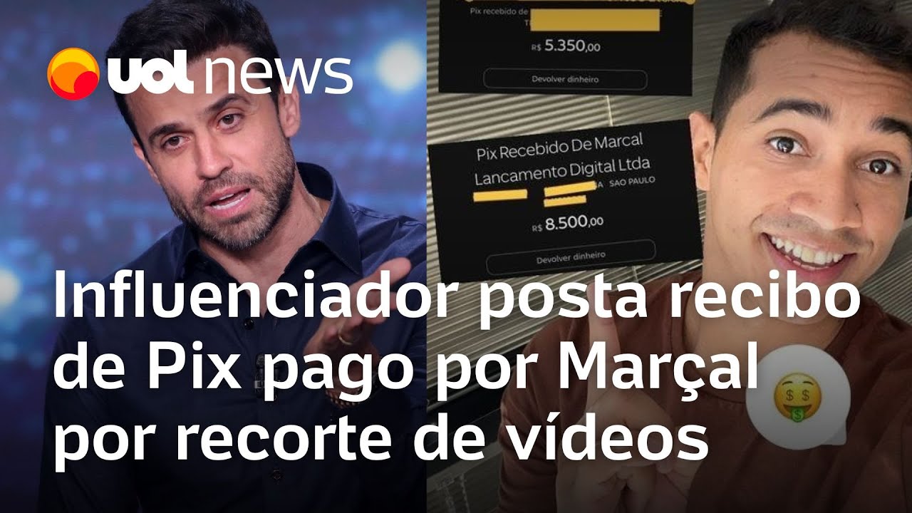 Influenciador posta recibo de Pix pago por Pablo Marçal por recorte de vídeos