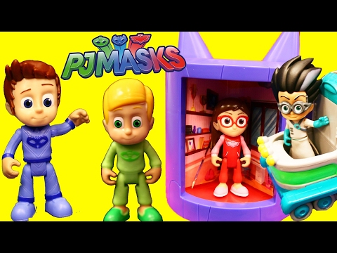 PJ Masks NEW Transforming Playsets & IRL Costumes + Rival Racers Set Romeo Lab & Night Ninja Car