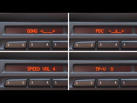 BMW Business CD Radio advanced settings in hidden menu