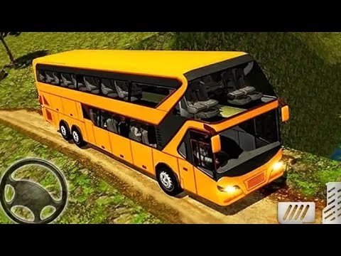 Uphill Offroad Bus Driver Simulator - Tourist green Bus Driving Games- Android Gameplay #4