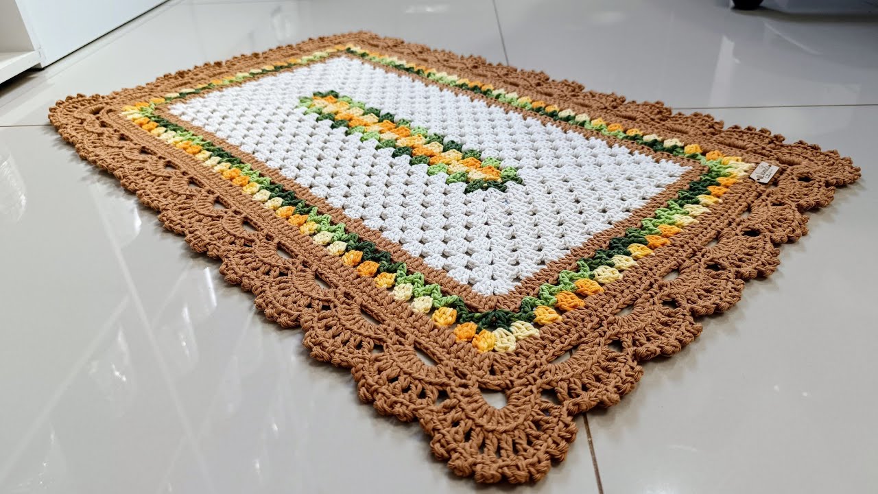 TAPETE LUCRATIVO EM CROCHÊ, passo a passo completo POR @samilacrochê #crochet #crocheting