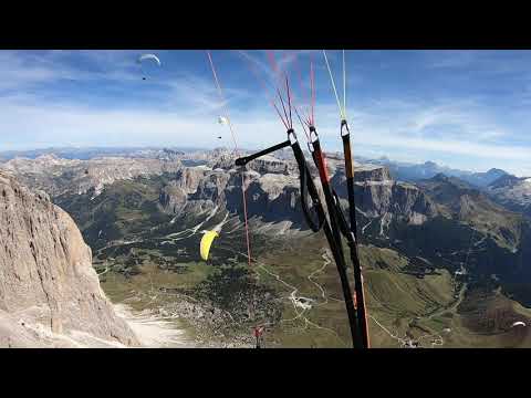 Dolomites Sassolungo Langkofel paragliding