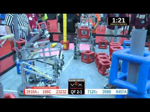 2015 VRC Engr QF2-1 - 2918A 169C 2323Z vs 7125 359B 9457A - 95 to 72 - VEX Worlds 2015