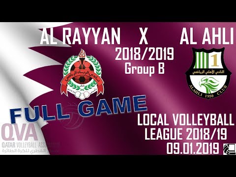 Local Volleyball League 18/19 - Al Rayyan X Al Ahli, Group B, 09.01.2019