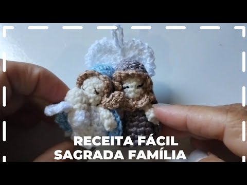 Como fazer chaveiro sagrada família amigurumis