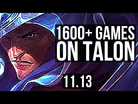 TALON vs QIYANA (MID) | 15/2/10, 1600+ games, 1.1M mastery, Dominating | KR Grandmaster | v11.13