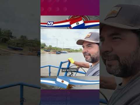 Así se cruza de Argentina a Pilar sin puente: el viaje diario por barcaza