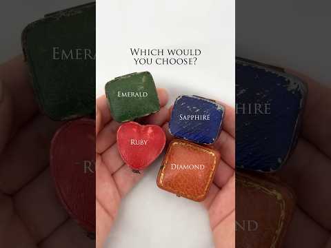Which ring would you choose? Emerald, Sapphire, Ruby, or Diamond #jewelry #rings