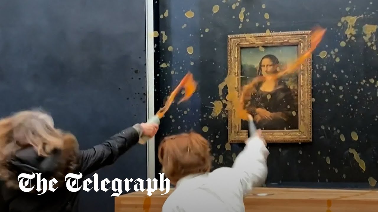 متظاهرو المناخ يستهدفون لوحة الموناليزا في متحف اللوفر