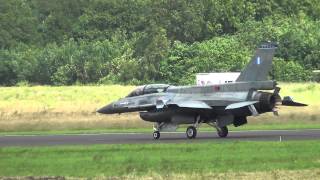 preview picture of video 'Rehearsal Hellenic Air Force F-16D @ Florennes Air Show Arrivals Spottersday 22-06-2012'