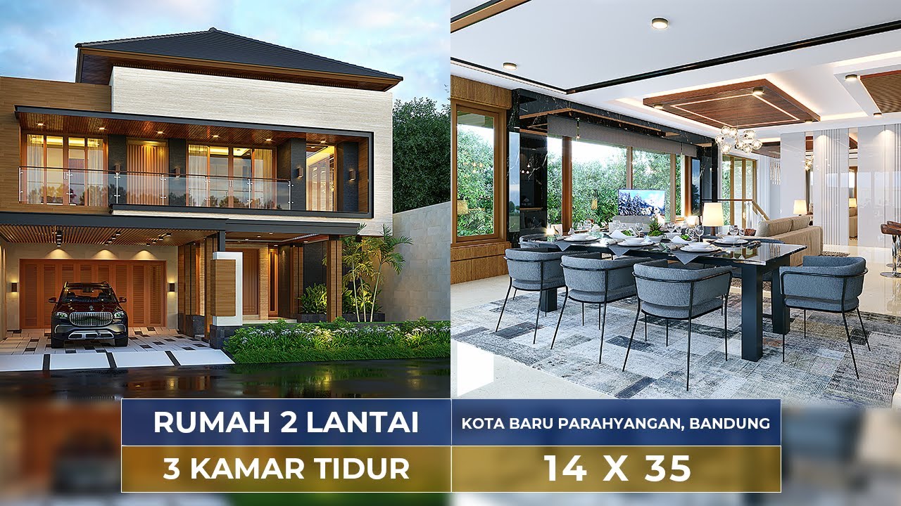 Video 3D Desain Rumah Modern 2 Lantai Bapak DDN 1470