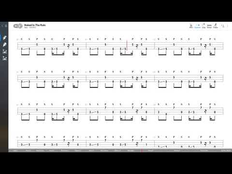 Red Hot Chili Peppers - Naked In The Rain (BASS TAB PLAY ALONG)
