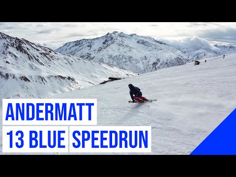 Andermatt, 13 🔵 BLUE Speedrun (Race & Training Slope) #1 🇨🇭