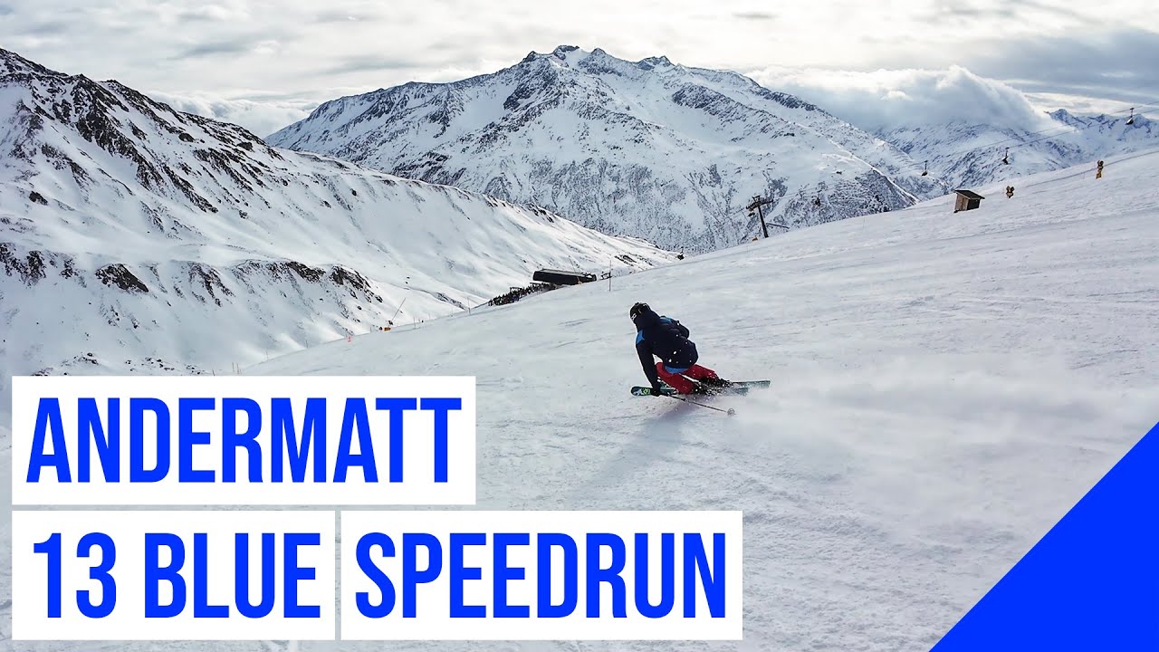 Andermatt blue piste 13 — POV speedrun