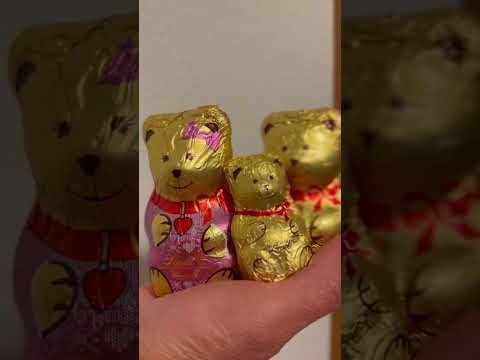 These Lindt Teddies are too cute to eat. #shorts #chocolate