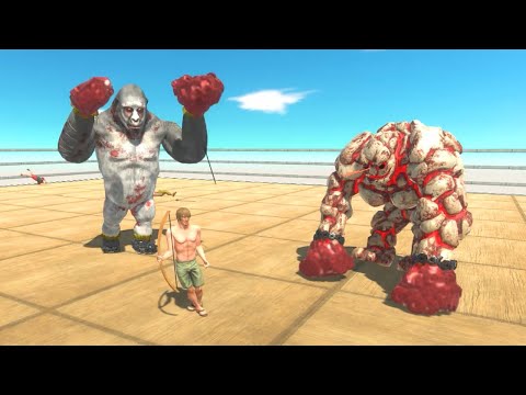 Two Fighters in a Boxing Ring - Animal Revolt Battle Simulator