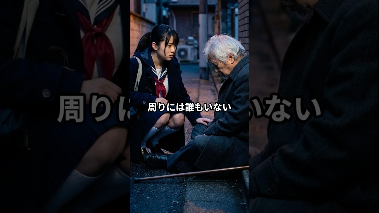 夜道で倒れていた老人を助けた女子高生。３週間後、少女の家のドアをノックした人物を見て母親が固まった