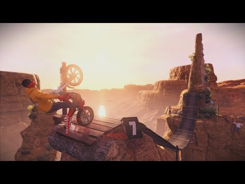 Trials Rising - ''CANYON CRASH'' in 45.144 - Rank 1 WORLD RECORD! (Diamond Medal)