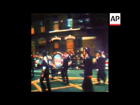 SYND 12 7 74 PROTESTANT ORANGE LODGES MARCHING IN BELFAST