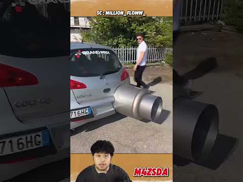 Siapa yang mau coba mobil dengan kenalpot raksasa ini? Suara bisingnya bikin penasaran! 😄🚗