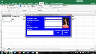 EXCEL PERSONEL TAKİP / DATABASE VE KAYIT ARAYÜZÜ 6