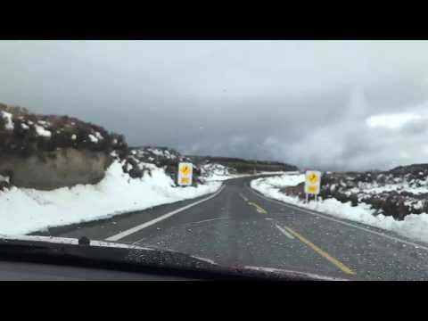 Driving the Desert Road in the middle of winter