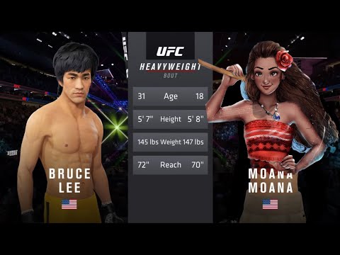 UFC4 | Bruce Lee vs Moana (EA Sports UFC 4)