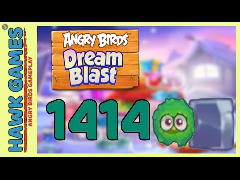Angry Birds Dream Blast Level 1414 - Walkthrough, No Boosters